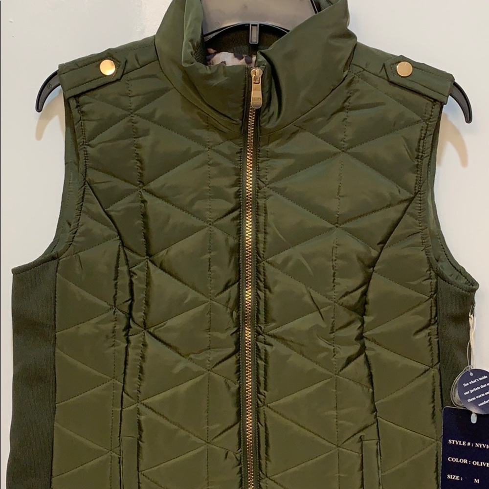 NWT Cavalini olive green vest size Medium - Picture 7 of 8